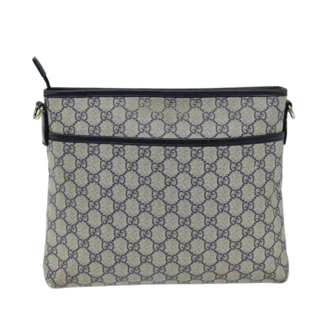 GUCCI GG Supreme Shoulder Bag PVC Outlet Navy 388924 73108