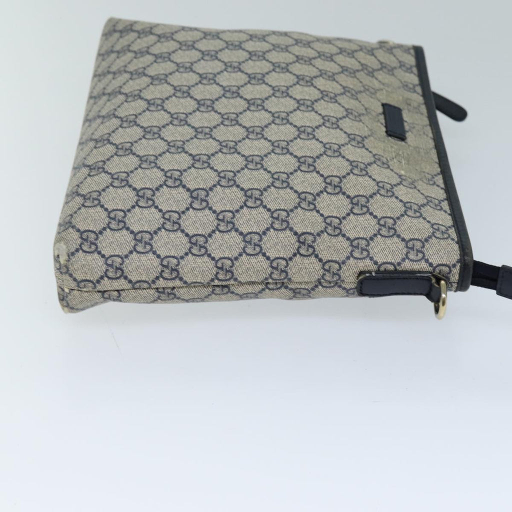 GUCCI GG Supreme Shoulder Bag PVC Outlet Navy 388924 73108