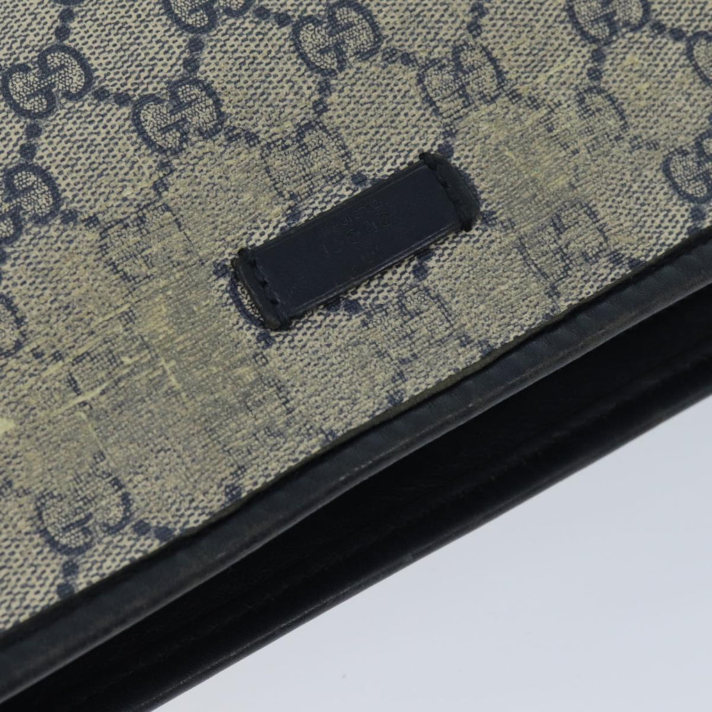 GUCCI GG Supreme Shoulder Bag PVC Outlet Navy 388924 73108