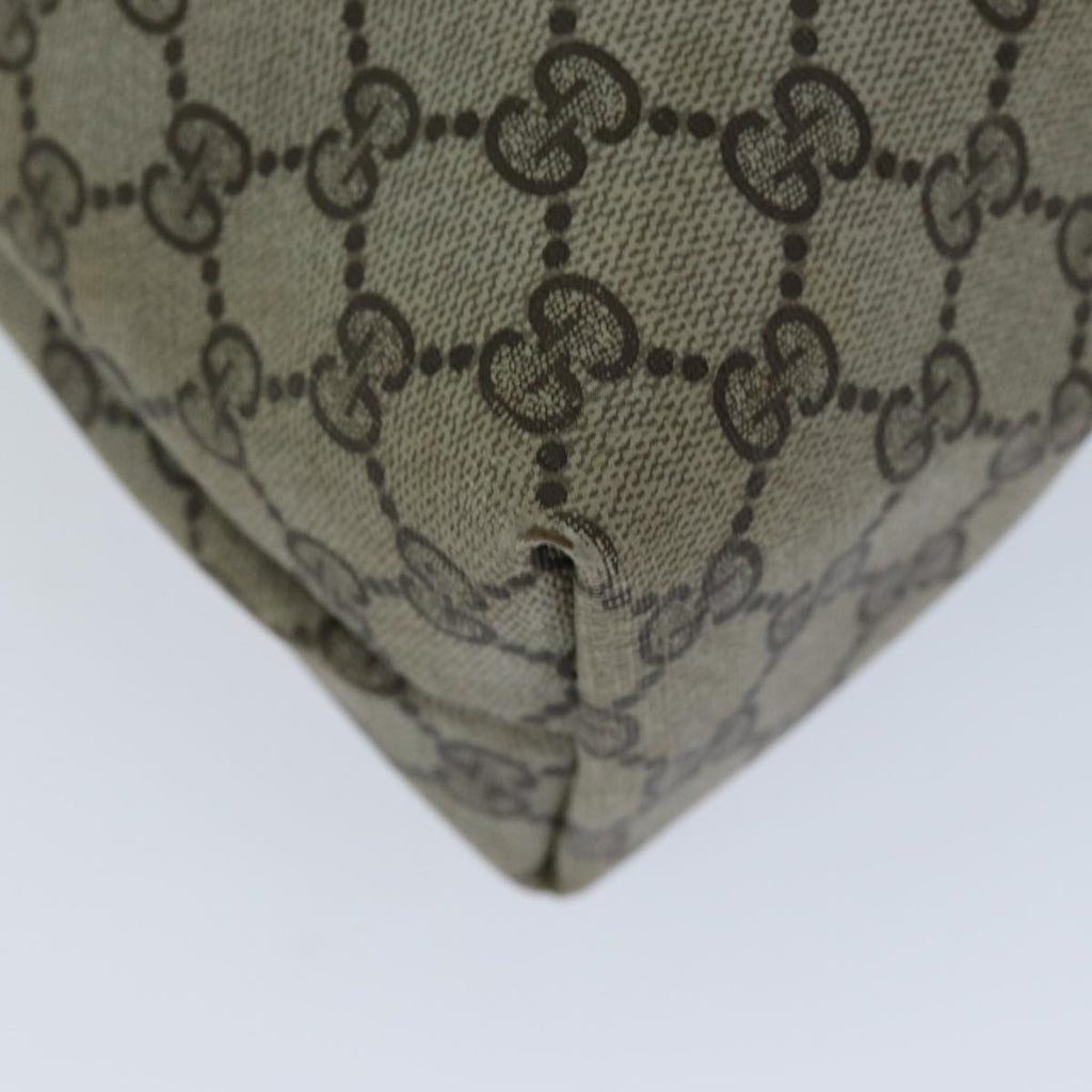 GUCCI GG Canvas Web Sherry Line Tote Bag PVC Beige Green 39 02 003 73111