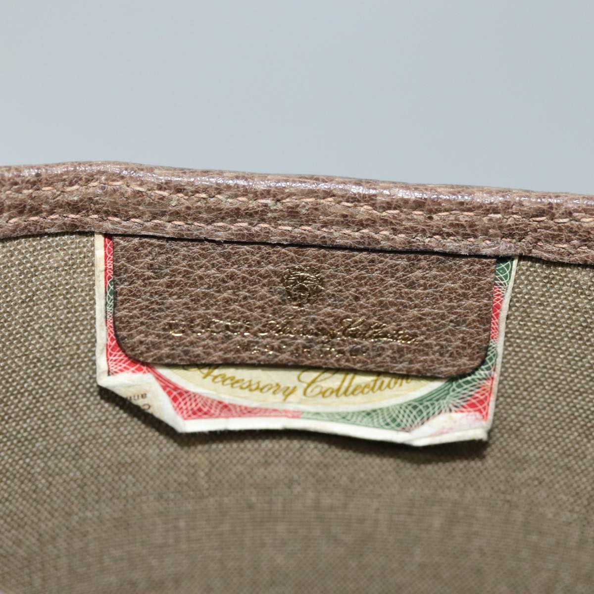 GUCCI GG Canvas Web Sherry Line Tote Bag PVC Beige Green 39 02 003 73111