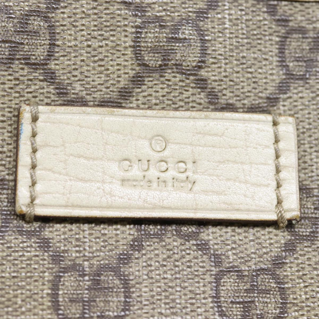GUCCI GG Canvas Tote Bag PVC Beige 114595 73116