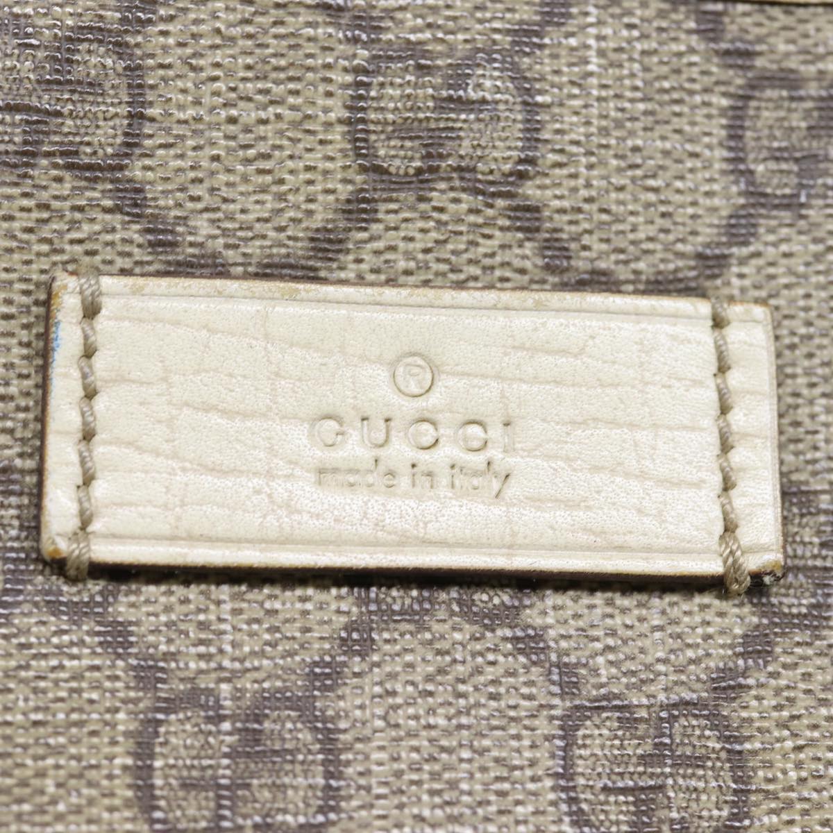 GUCCI GG Canvas Tote Bag PVC Beige 114595 73116