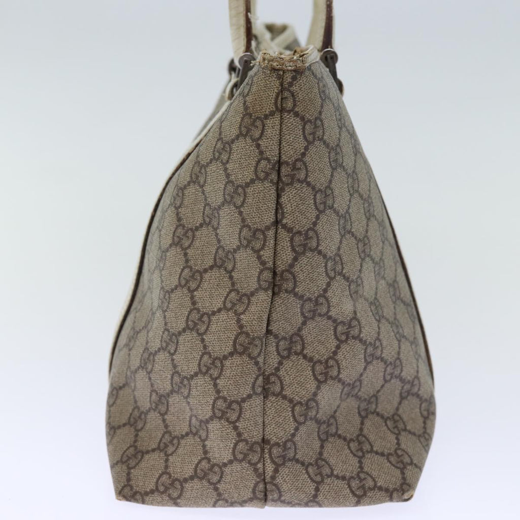 GUCCI GG Canvas Tote Bag PVC Beige 114595 73116
