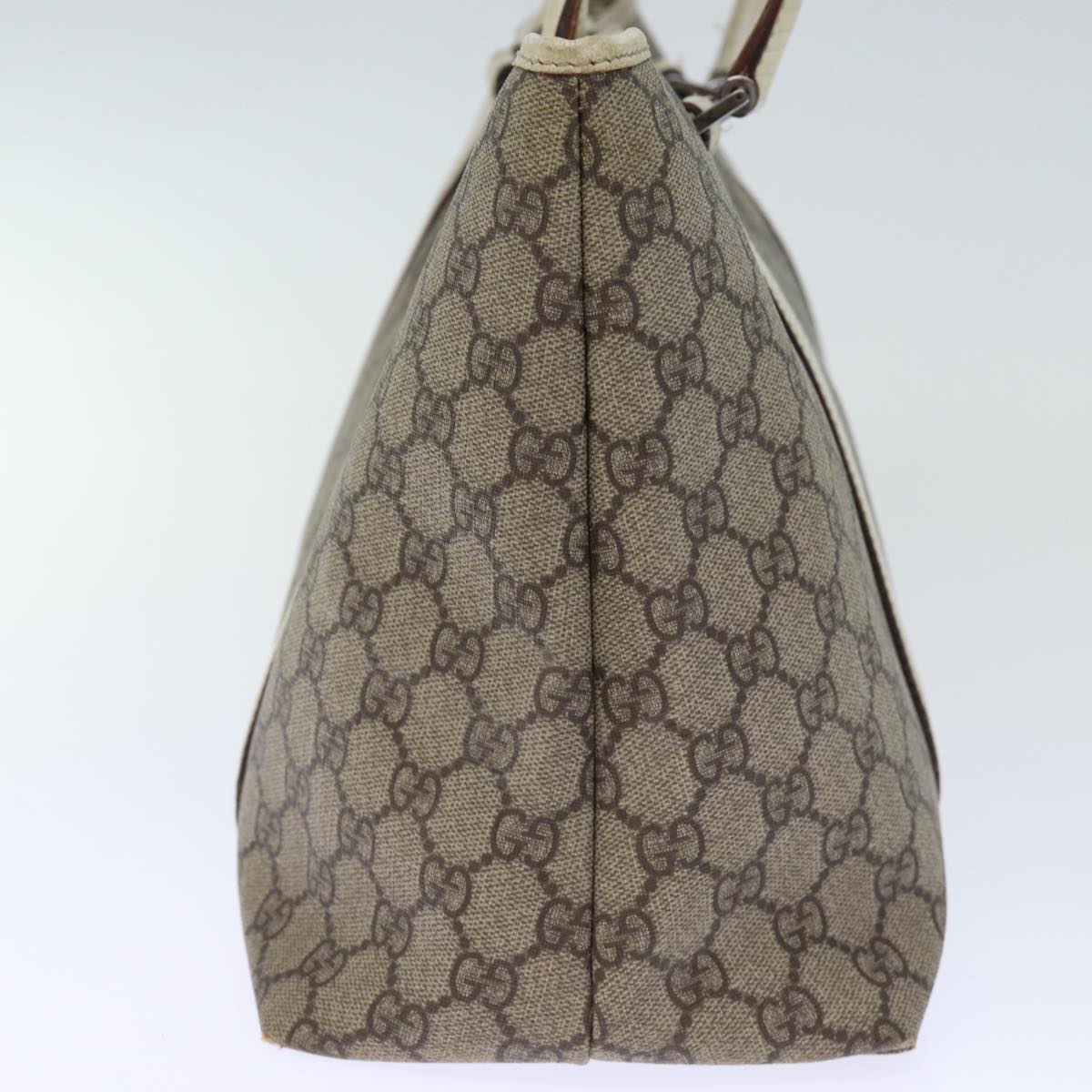 GUCCI GG Canvas Tote Bag PVC Beige 114595 73116