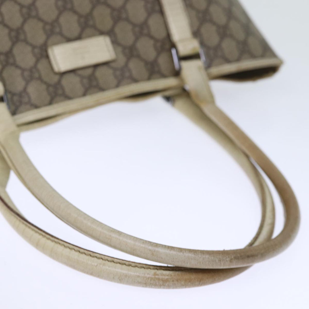 GUCCI GG Canvas Tote Bag PVC Beige 114595 73116