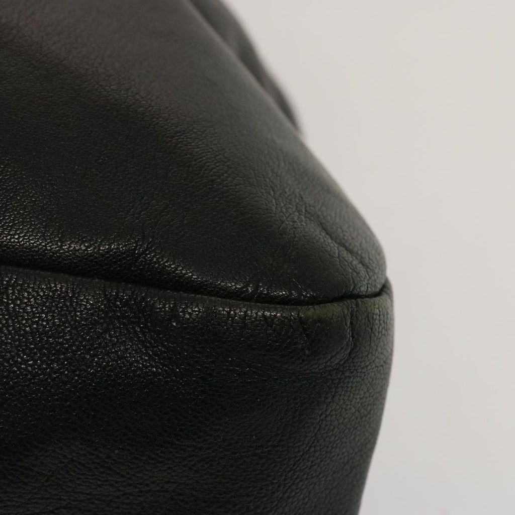 GUCCI Hand Bag Leather Black Yellow 128989 73119