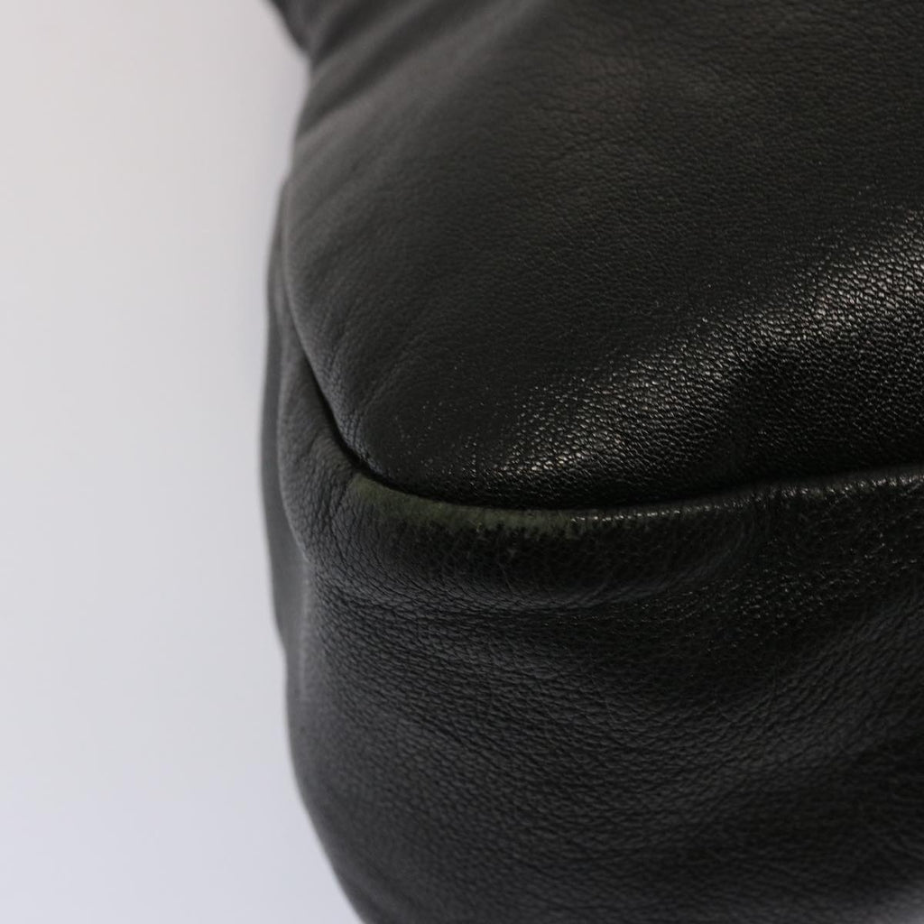 GUCCI Hand Bag Leather Black Yellow 128989 73119