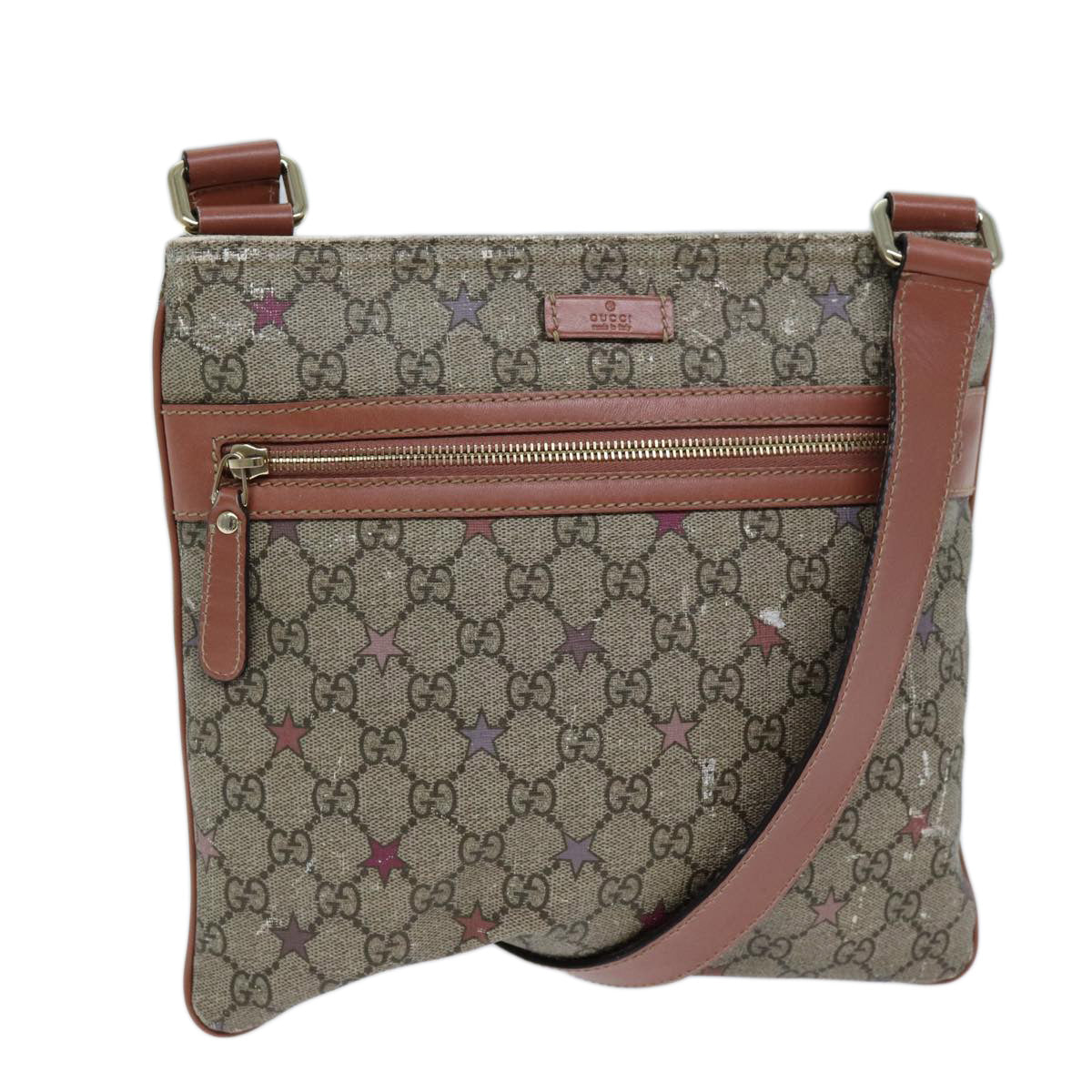 GUCCI GG Supreme Shoulder Bag PVC Beige 295257 73121