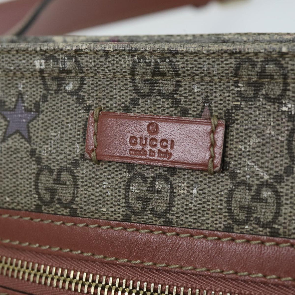 GUCCI GG Supreme Shoulder Bag PVC Beige 295257 73121