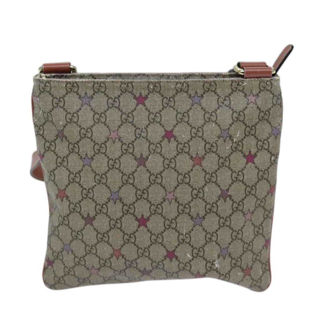 GUCCI GG Supreme Shoulder Bag PVC Beige 295257 73121