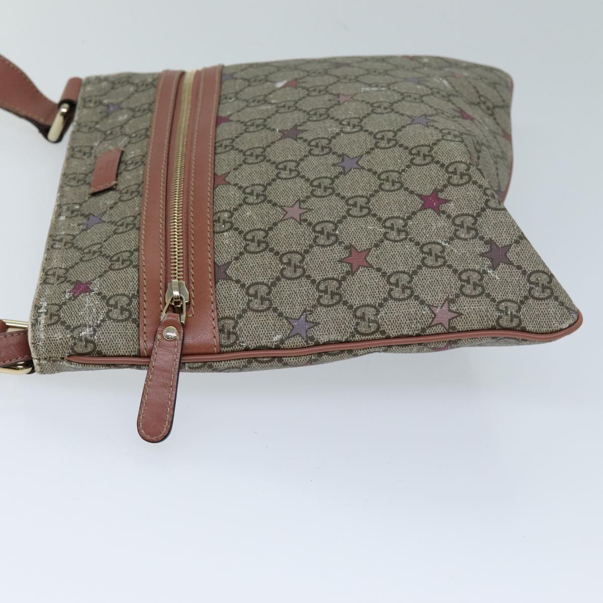 GUCCI GG Supreme Shoulder Bag PVC Beige 295257 73121