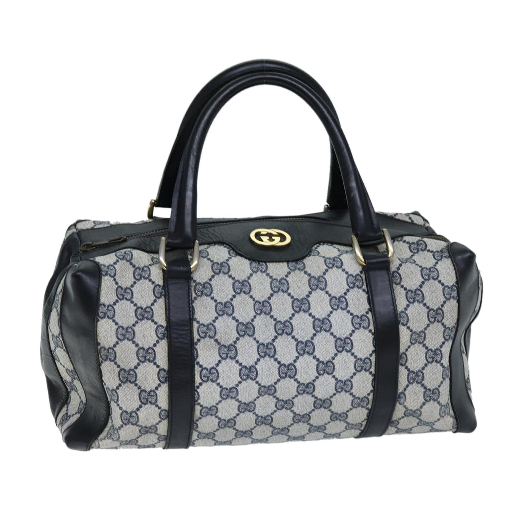 GUCCI GG Supreme Hand Bag PVC Navy 73123