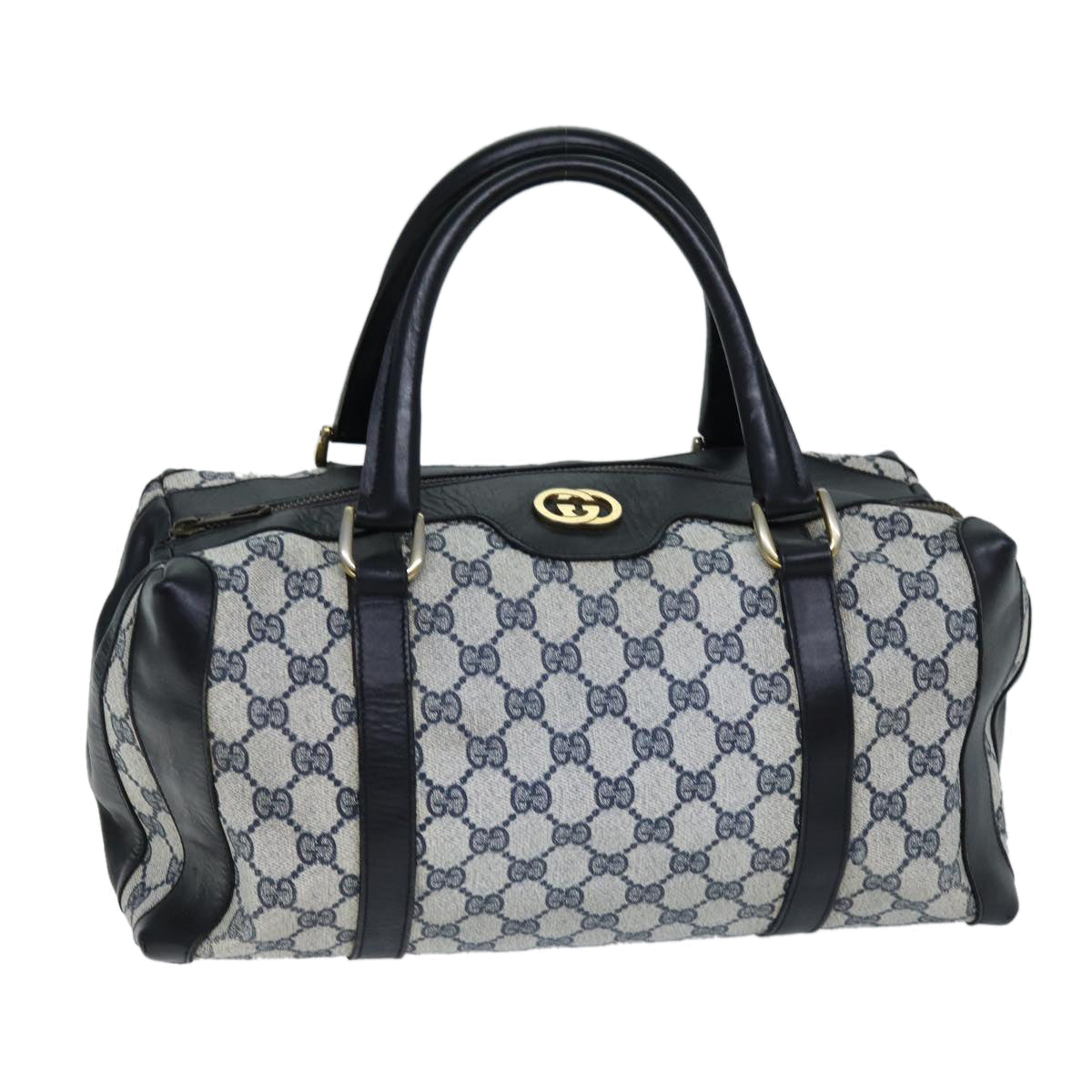 GUCCI GG Supreme Hand Bag PVC Navy 73123