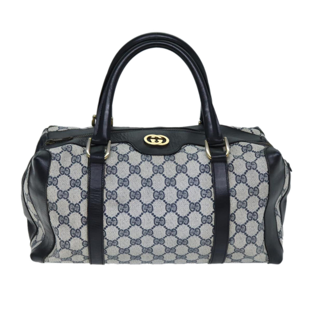 GUCCI GG Supreme Hand Bag PVC Navy 73123