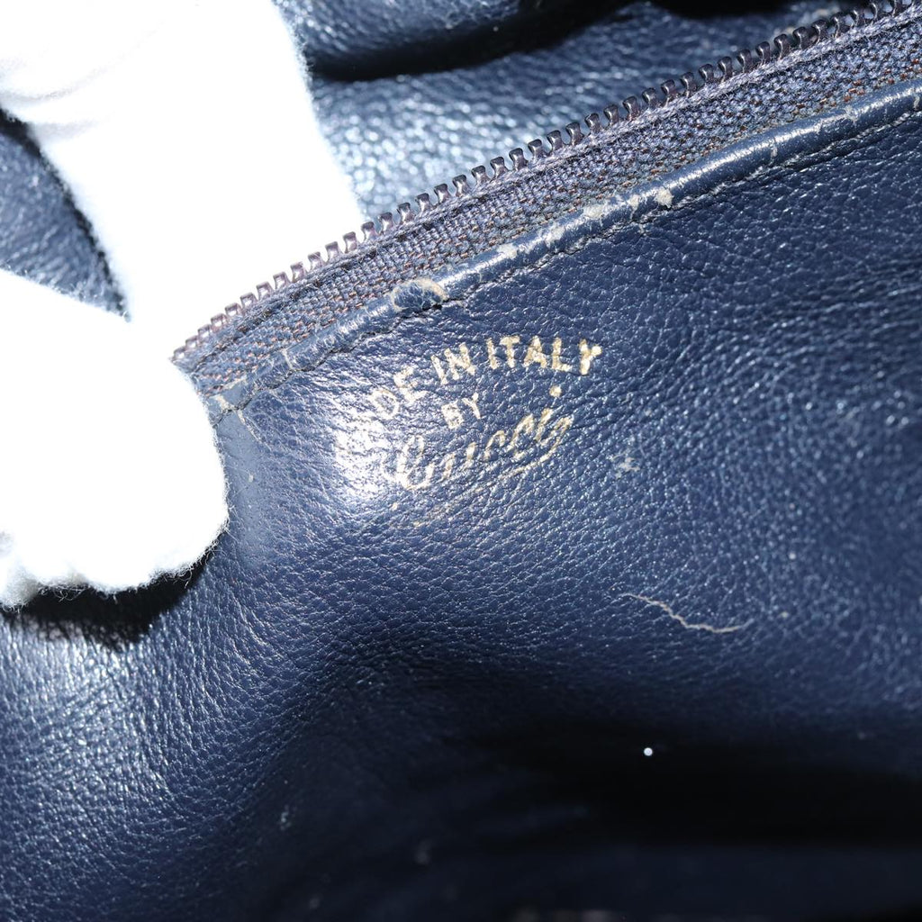 GUCCI GG Supreme Hand Bag PVC Navy 73123