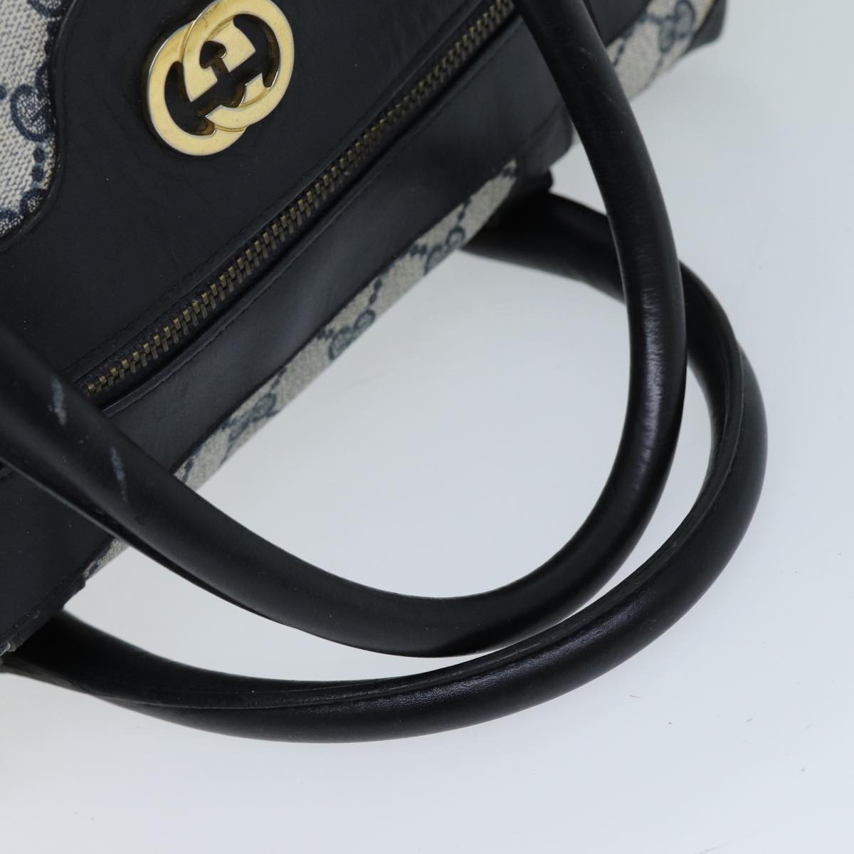 GUCCI GG Supreme Hand Bag PVC Navy 73123
