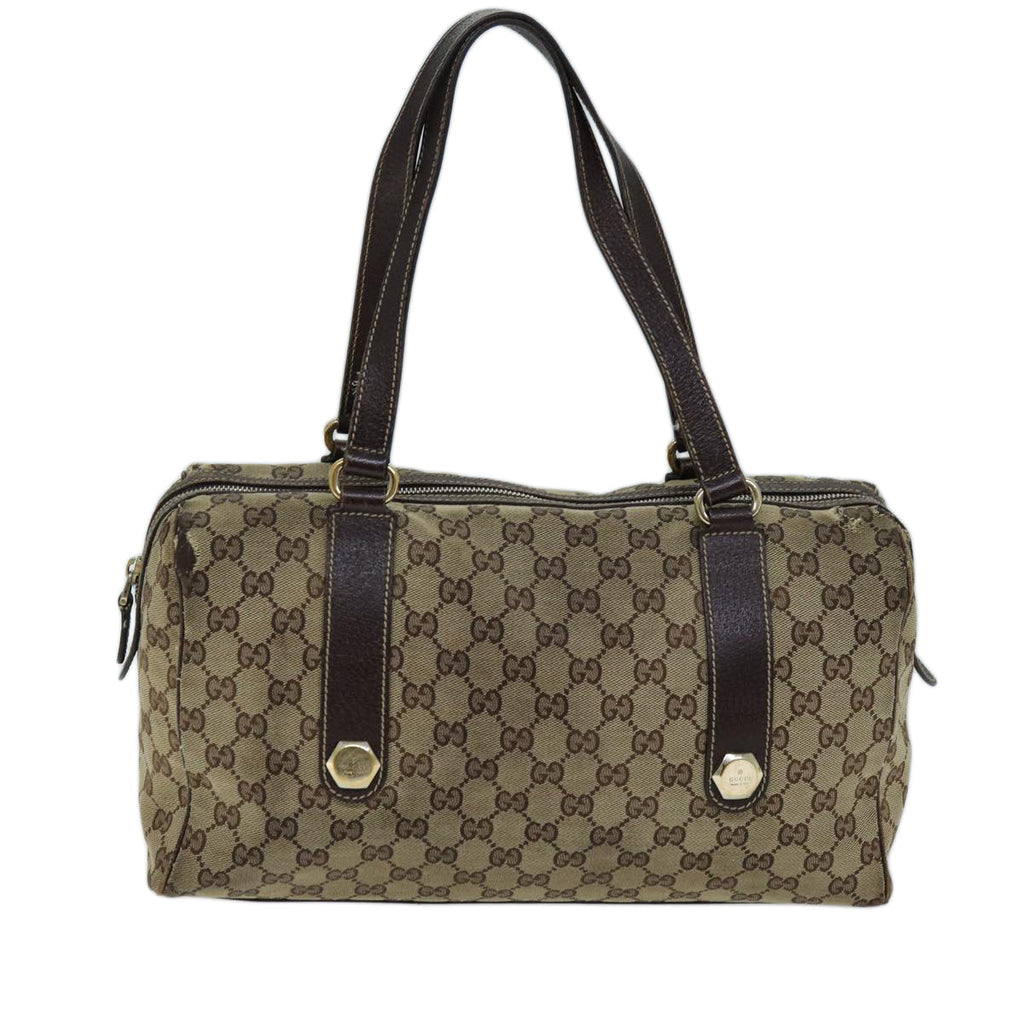GUCCI GG Canvas Hand Bag Beige 154180 73126
