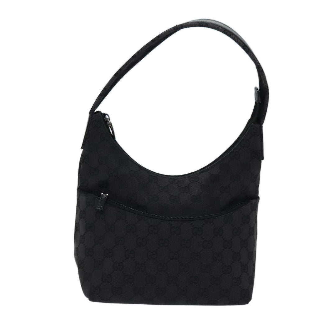 GUCCI GG Canvas Shoulder Bag Black 001 3386 1705 73127