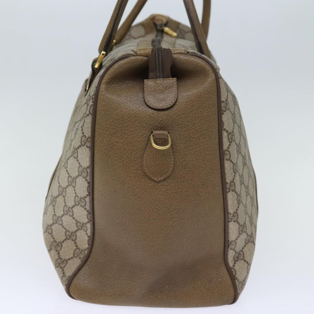 GUCCI GG Supreme Web Sherry Line Boston Bag PVC Beige Red 40 02 073 73139