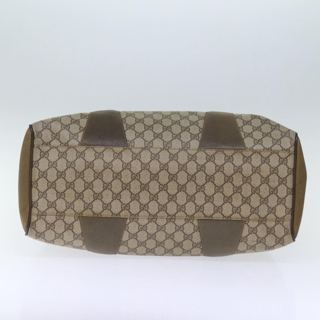 GUCCI GG Supreme Web Sherry Line Boston Bag PVC Beige Red 40 02 073 73139
