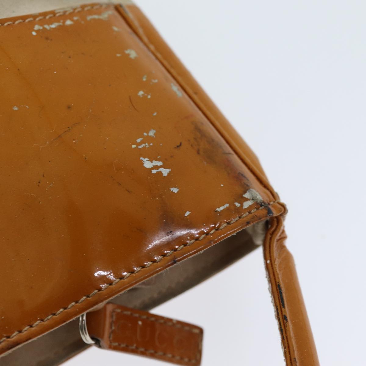 GUCCI Shoulder Bag Patent leather Orange 73145