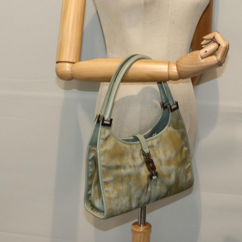 GUCCI Jackie Shoulder Bag Nylon Green 002 1068 73149