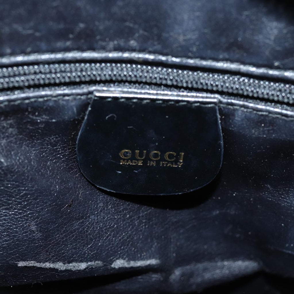 GUCCI Shoulder Bag Patent leather Black 001 090 1649 73156