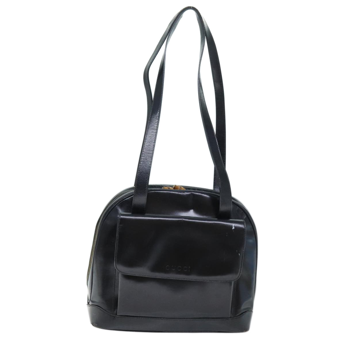 GUCCI Shoulder Bag Patent leather Black 001 090 1649 73156