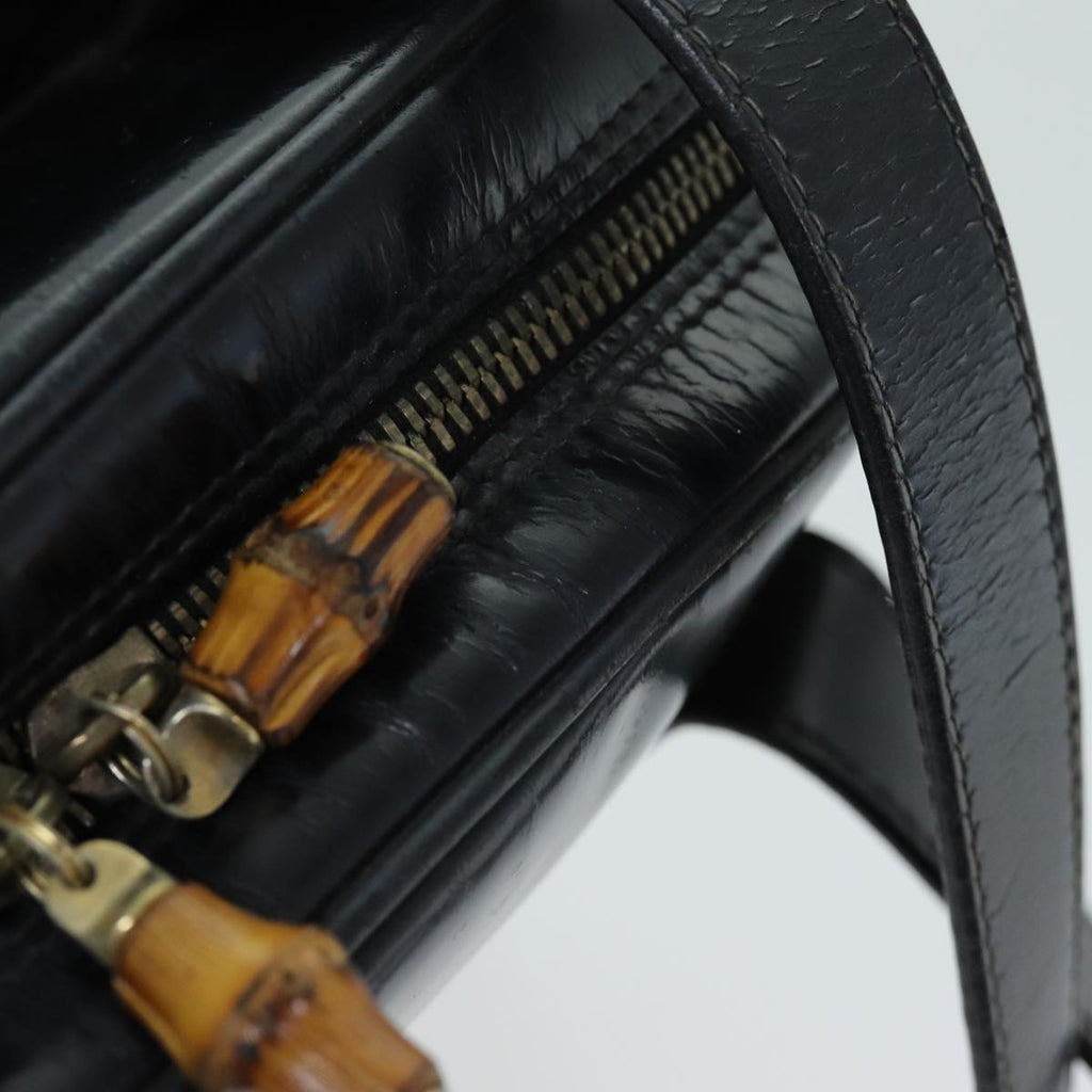 GUCCI Shoulder Bag Patent leather Black 001 090 1649 73156