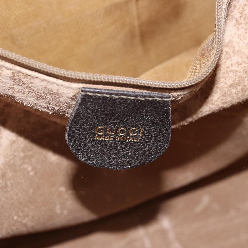 GUCCI Bamboo Shoulder Bag Leather 2way Brown 001 1781 1577 73162