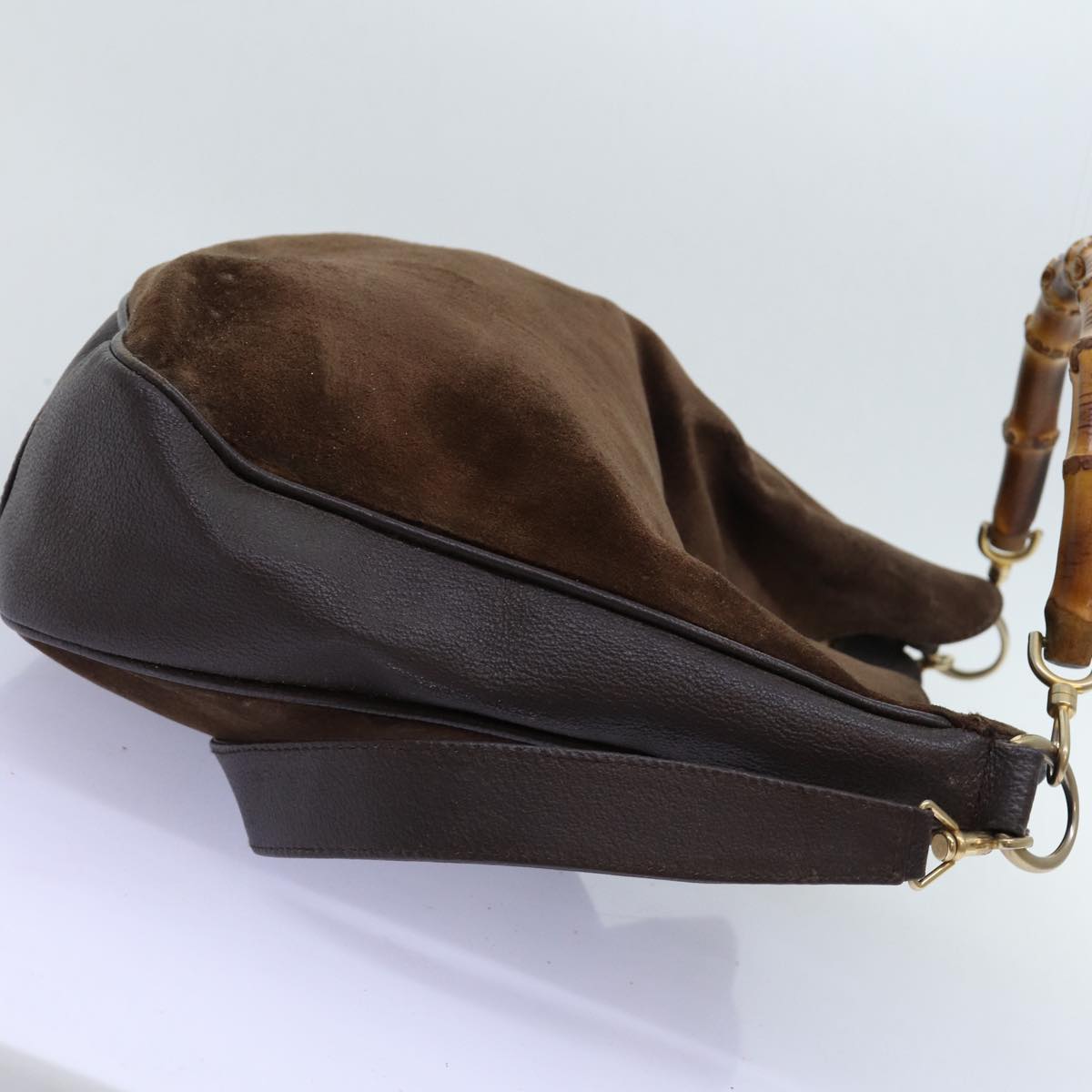 GUCCI Bamboo Shoulder Bag Leather 2way Brown 001 1781 1577 73162