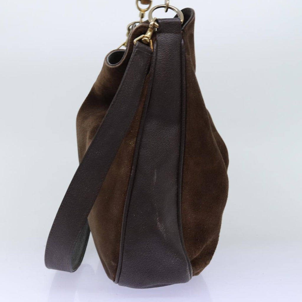 GUCCI Bamboo Shoulder Bag Leather 2way Brown 001 1781 1577 73162