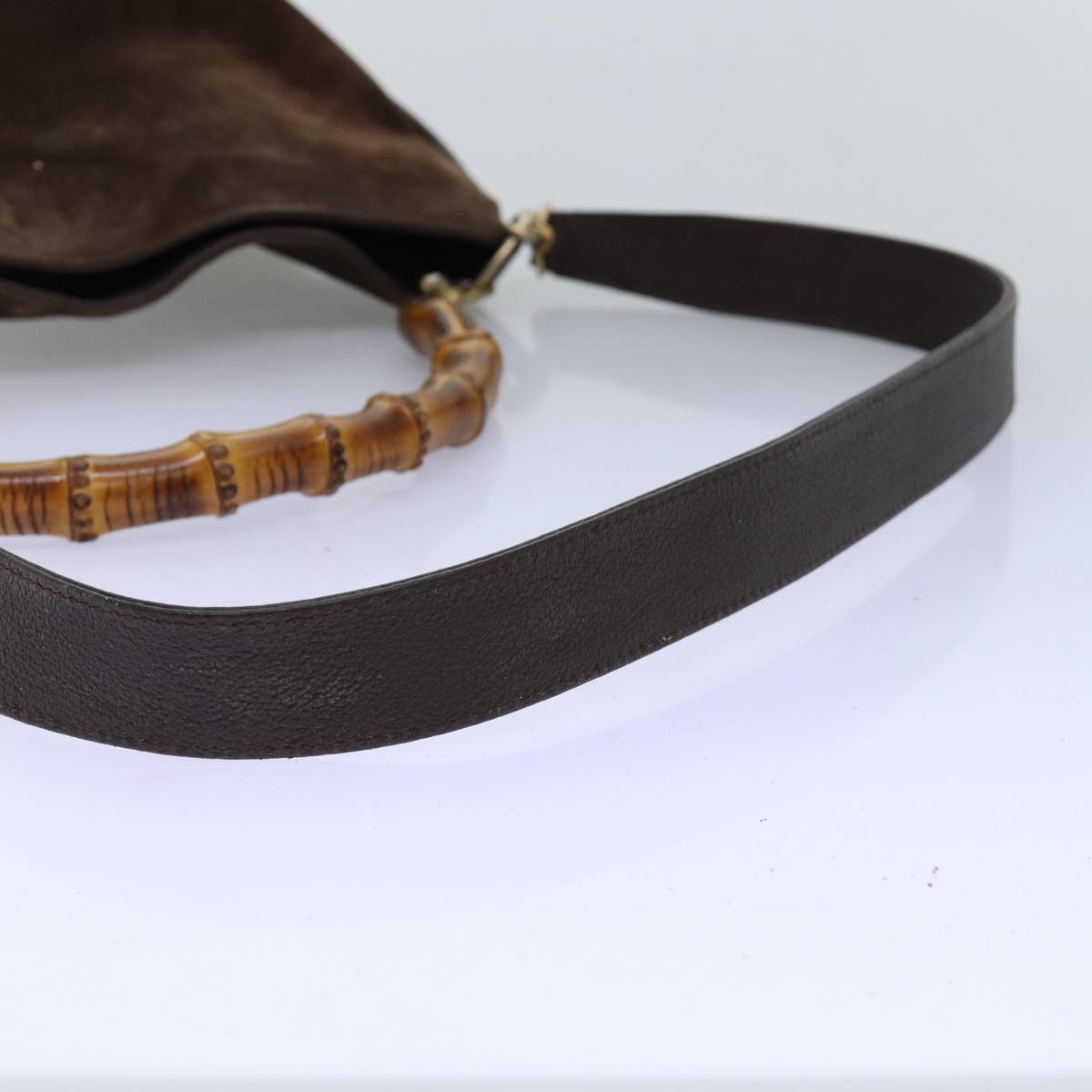 GUCCI Bamboo Shoulder Bag Leather 2way Brown 001 1781 1577 73162