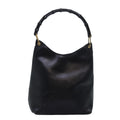 GUCCI Bamboo Shoulder Bag Leather Black 0013006 73163