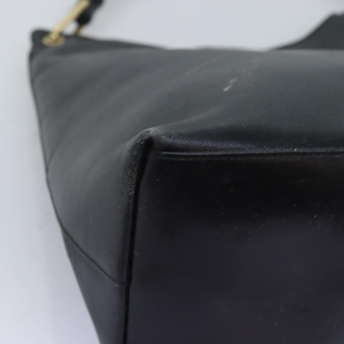 GUCCI Bamboo Shoulder Bag Leather Black 0013006 73163
