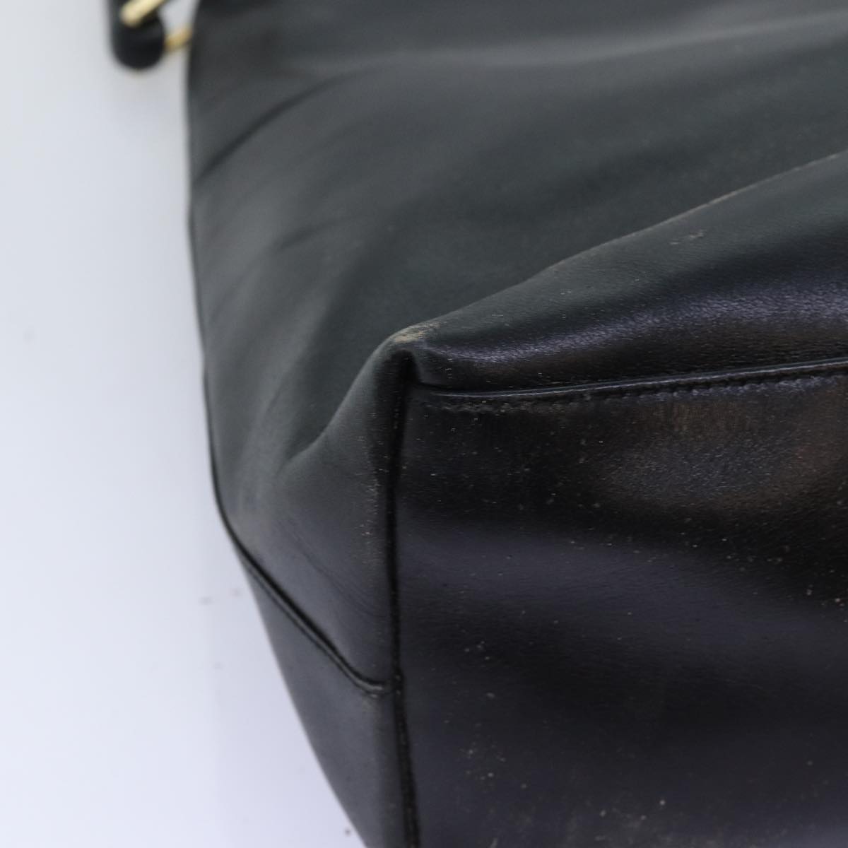 GUCCI Bamboo Shoulder Bag Leather Black 0013006 73163