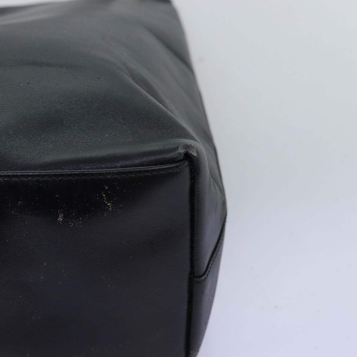 GUCCI Bamboo Shoulder Bag Leather Black 0013006 73163