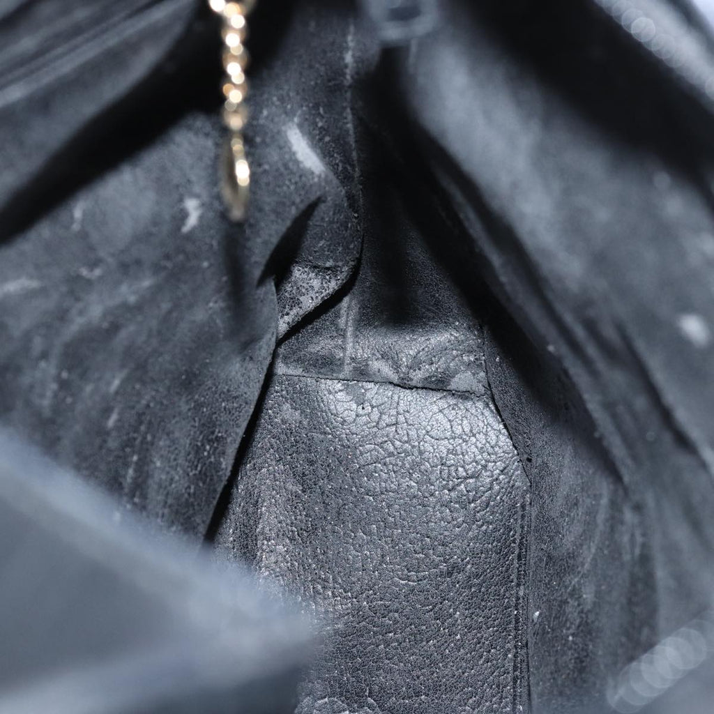GUCCI Bamboo Shoulder Bag Leather Black 0013006 73163