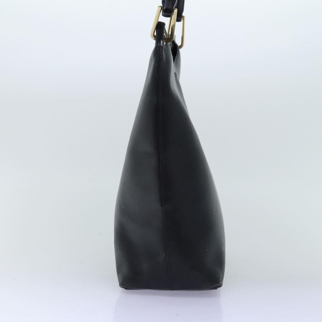 GUCCI Bamboo Shoulder Bag Leather Black 0013006 73163