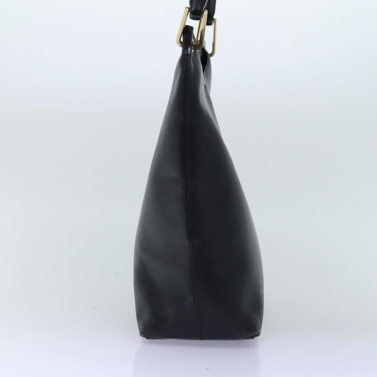 GUCCI Bamboo Shoulder Bag Leather Black 0013006 73163