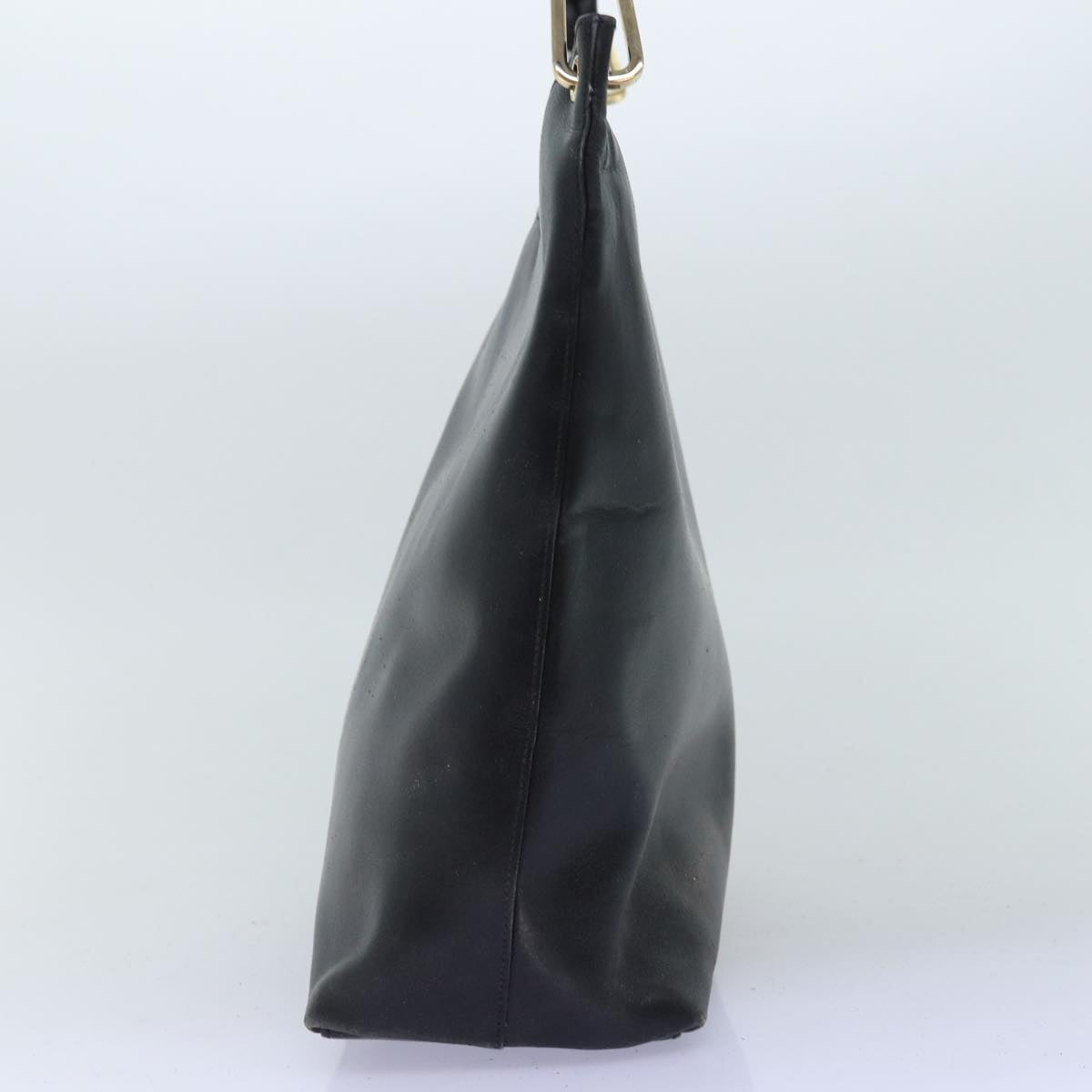 GUCCI Bamboo Shoulder Bag Leather Black 0013006 73163