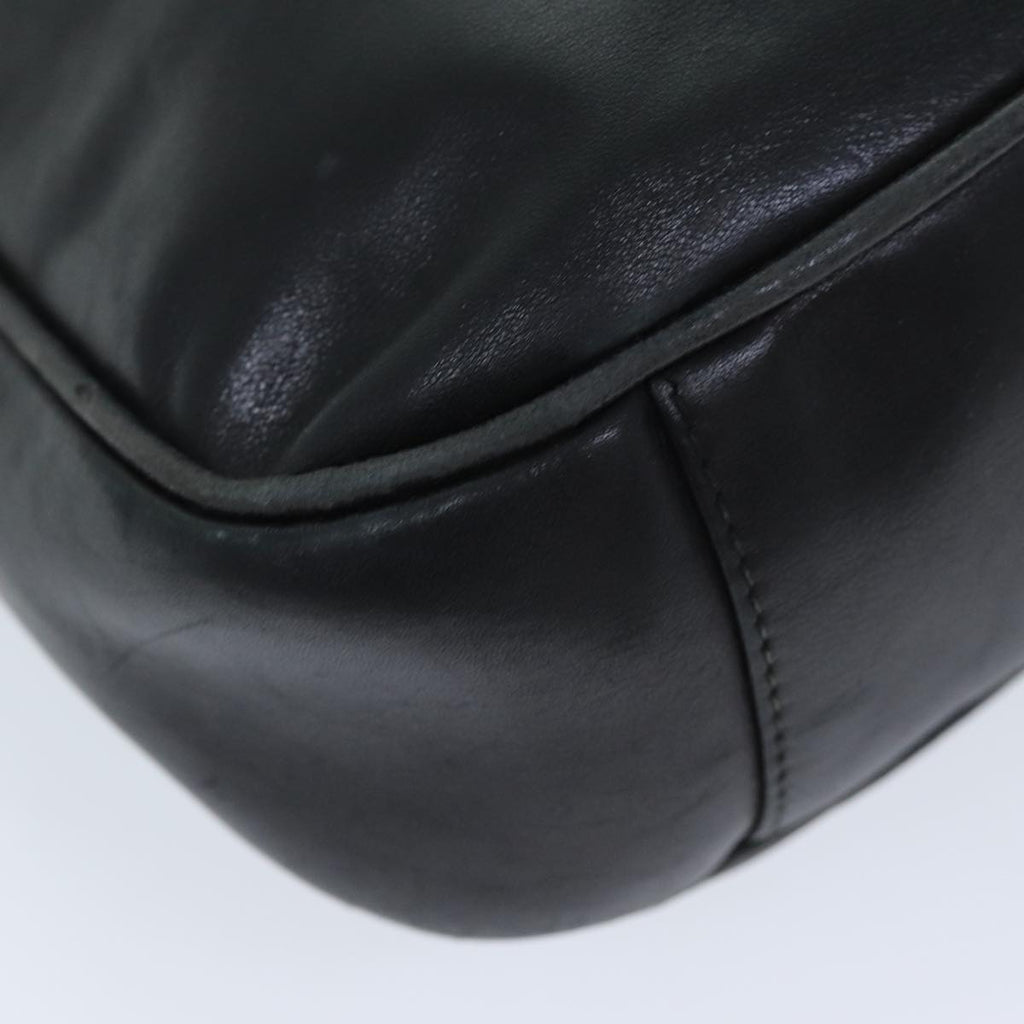 GUCCI Bamboo Shoulder Bag Leather 2way Black 73164