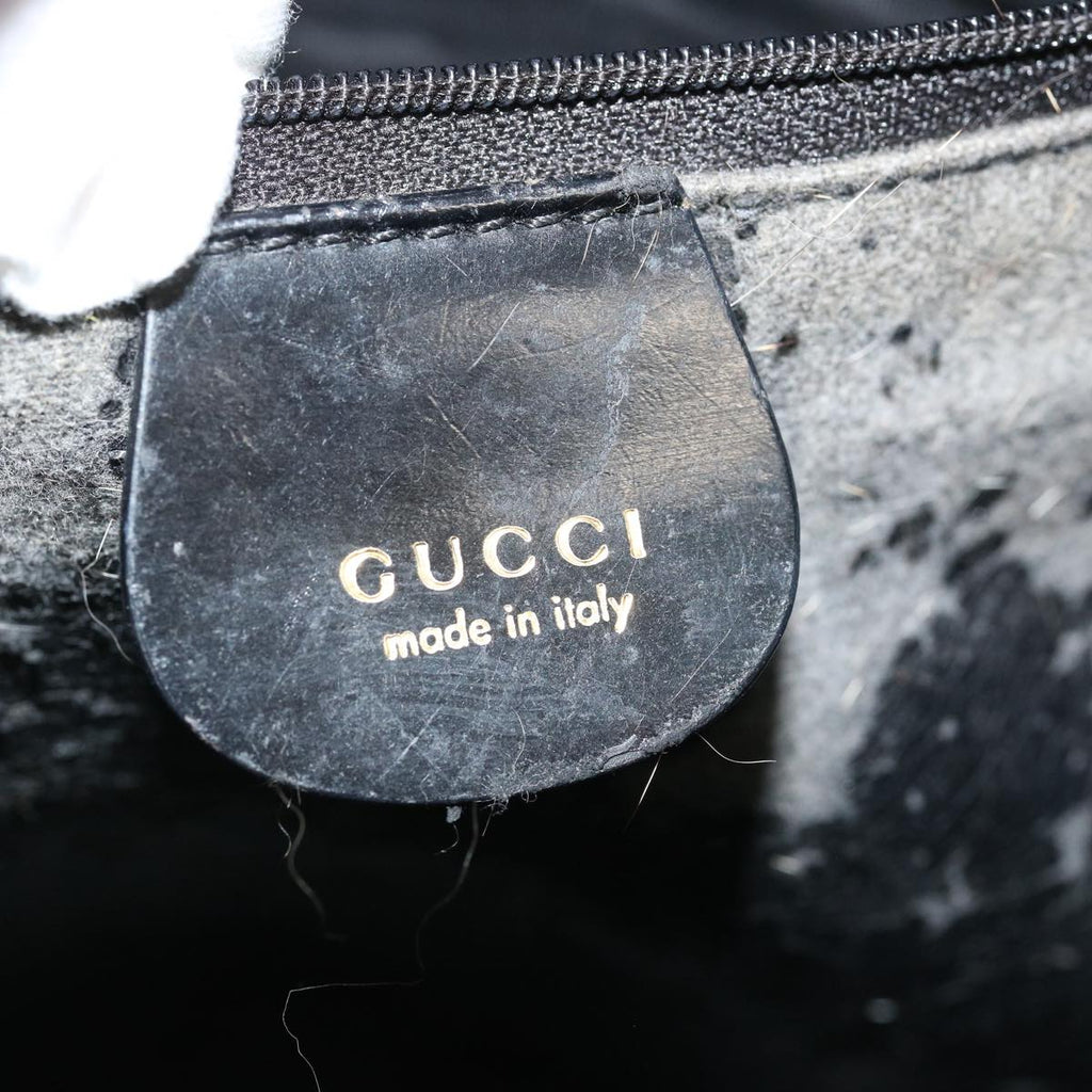 GUCCI Tote Bag Patent leather Black 73166