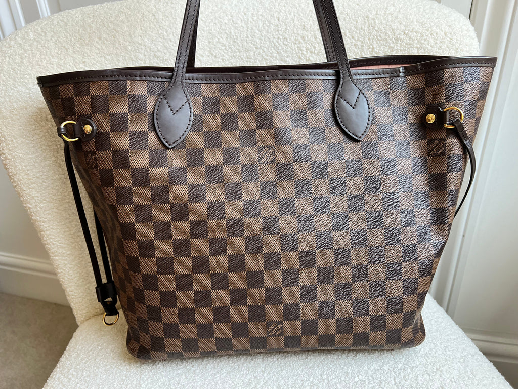 Louis Vuitton Neverfull MM Damier Ebene Rose Ballerine (RRP £1410)