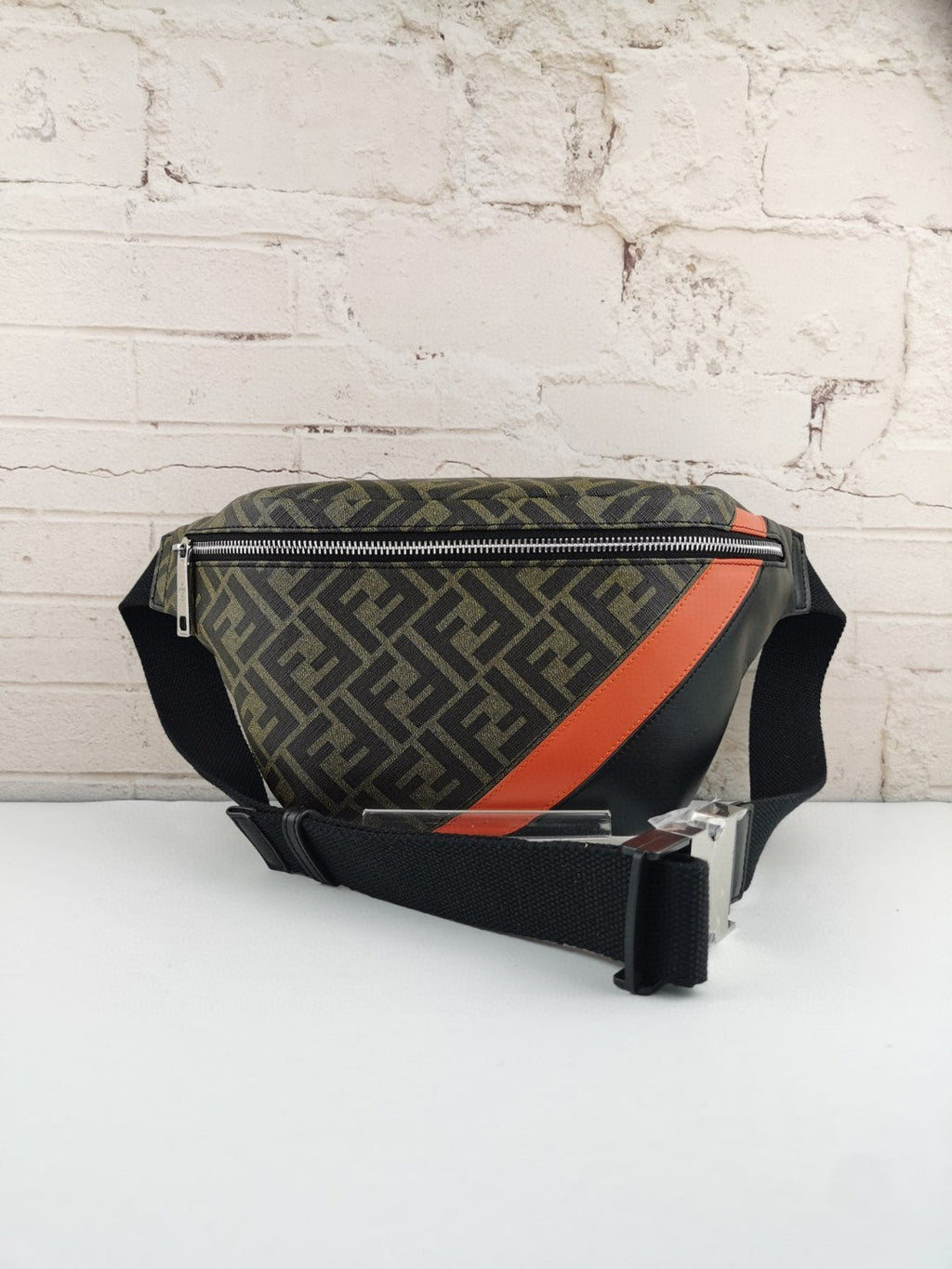 FI Belt Bag Khaki/Orange For Men, Men’s Bags 18.1in/46cm FF 7VA434