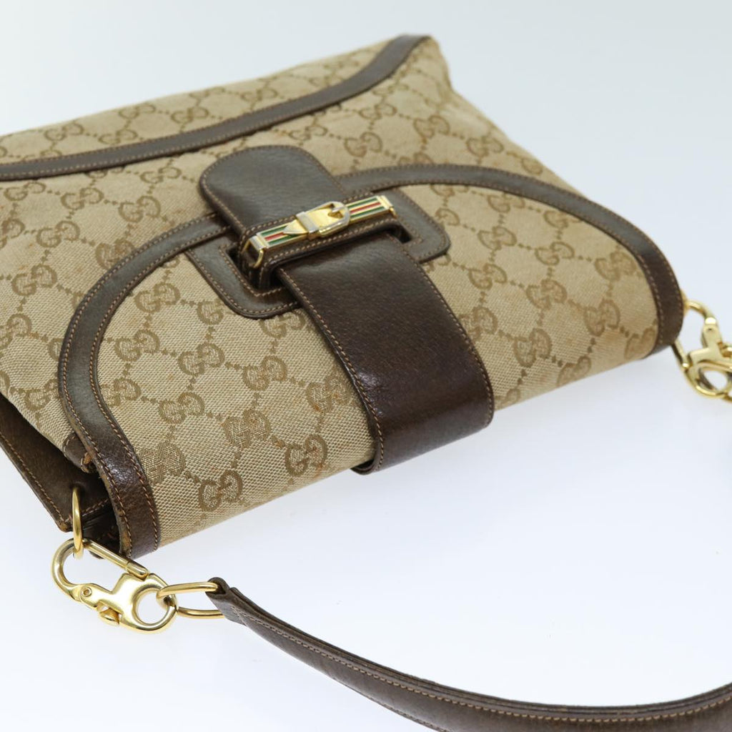 GUCCI GG Canvas Shoulder Bag 2way Beige 73227