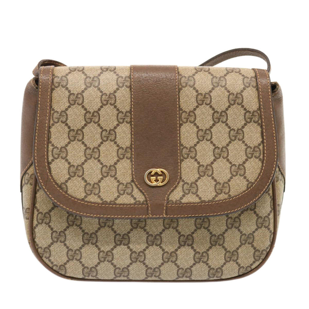 GUCCI GG Supreme Shoulder Bag PVC Beige 001 41 4425 73228