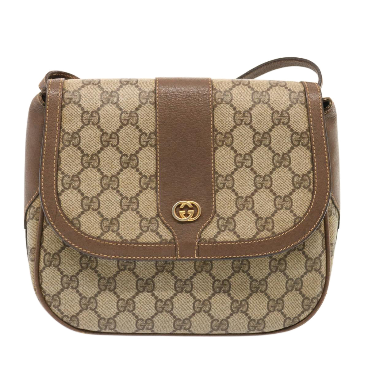GUCCI GG Supreme Shoulder Bag PVC Beige 001 41 4425 73228