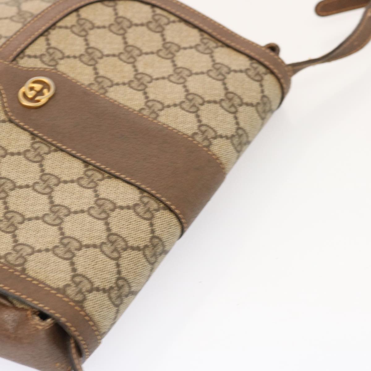 GUCCI GG Supreme Shoulder Bag PVC Beige 001 41 4425 73228